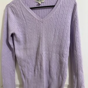 NWOT Cherokee Women's Light Purple V-Neck Sweater